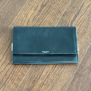 Coach Black Leather Clutch